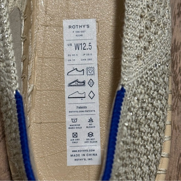 Rothy’s NWOB Size 12.5 Tan The Espadrille Flats Casual Slip-On Comfort Travel - Picture 6 of 6